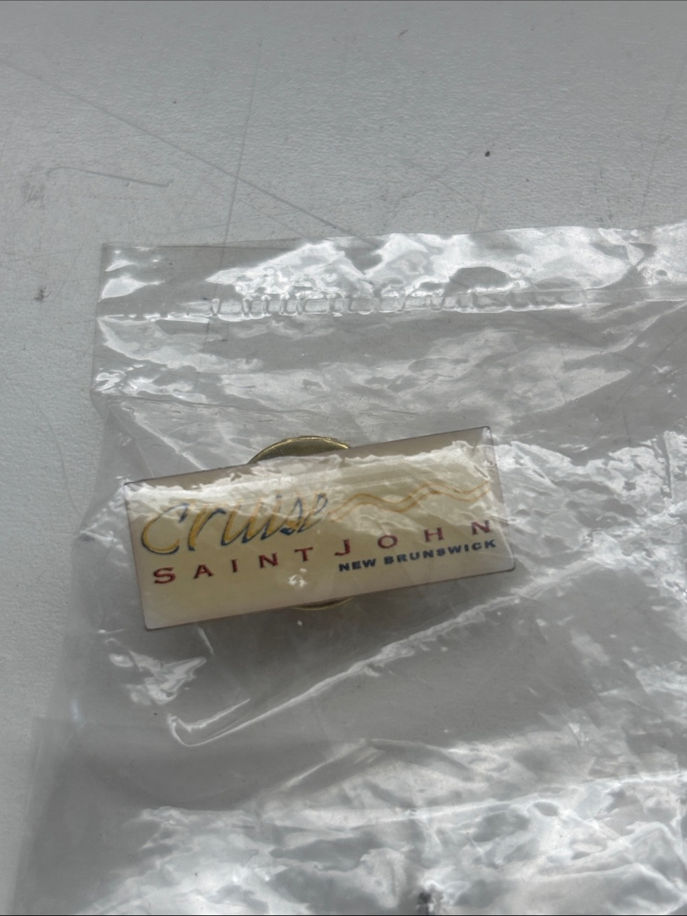 CRUISE ST JOHN vtg early 2000’s souvenir pin (still in original package)